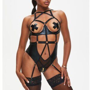 Ann Summers The Minx Crotchless Body Black Medium